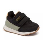 Tênis Infantil Klin Walk Baby - PRETO/VERDE/OCRE