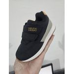 Tênis Infantil Klin Walk Baby - PRETO/VERDE/OCRE