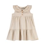 Vestido Infantil Menina Linho Bordado Colorittá Bege