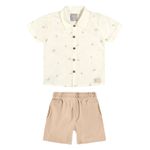 Conjunto Social Infantil Menino Palmeira Colorittá Bege