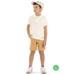 Conjunto Infantil Menino PoloBordado Colorittá Bege