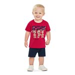 Conjunto Bebê Menino Curto Moletom Elian Vermelho