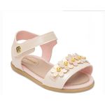 Sandália infantil flora Pimpolho perola