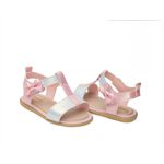 Sandália infantil arco iris Pimpolho rosa/branco