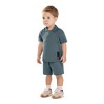 Conjunto Menino Polo Piquet Azul Colorittá