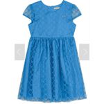  Vestido Azul Godê em Tule Menina
