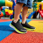 TÊNIS INFANTIL WAY 354 MENINO PRETO/VERDE NEON