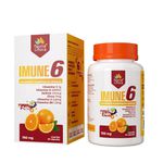 IMUNE 6 - Vit C 1g + Vit D 2000Ui + Selênio 34mcg + Zinco 7mg + Vit A 0,6mg + Vit B6 1,3mg) - 60 capsulas