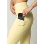 Calça Fitness Canelada Anamadu Amarelo