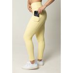 Calça Fitness Canelada Anamadu Amarelo