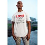 Camiseta Unissex em Algodão Estampa Cupido Love Branca