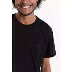 Camiseta Masculina Lisa Estonado Preto