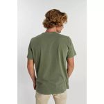 Camiseta Masculina Estonada em Algodão Verde Militar