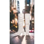 Bota Franzida Feminina OffWhite