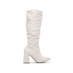 Bota Franzida Feminina OffWhite