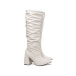 Bota Franzida Feminina OffWhite