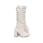 Bota Franzida Feminina OffWhite