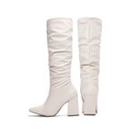 Bota Franzida Feminina OffWhite