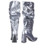 Bota Feminina Slouchy Cristal Prata