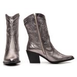 Bota Feminina Texana Western Prata 