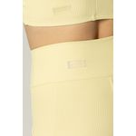 Top Fitness Feminino Canelado Amarelo