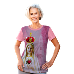 Baby Look-Nossa Senhora de Fátima.BLP1347 Rosa Chiclete