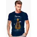 Camiseta Unissex N Sª Aparecida Dai-me a Benção Azul Marinho. GCA1441