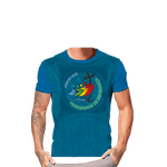 Camiseta Unissex Peregrinos Da Esperança Jubileu 2025 Azul Petroleo Azul Petroleo