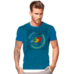 Camiseta Unissex Peregrinos Da Esperança Jubileu 2025 Azul Petroleo Azul Petroleo
