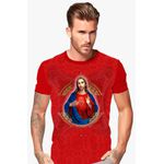 Camiseta Sagrado Coração de Jesus. GCA1383 Vermelha