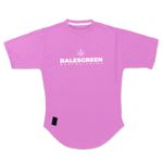 Camiseta Bodybuilding Rosa Chiclete Com Branco