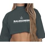 Cropped Bodybuilding Verde Militar Com Branco