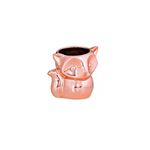 CACHEPOT RAPOSA ROSE GOLD EM CERAMICA 