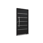 PORTA GIRO PIVOTANTE ESQUERDO PRETA LAMBRI COM FRISO COM PUXADOR 80cm 215x105