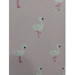 PAPEL DE PAREDE FOFURA BABY FF4019 FUNDO ROSA COM FLAMINGOS