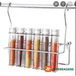 PORTA TEMPEROS 6 TUB CROMADO