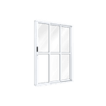 PORTA ALUMÍNIO BRANCA 213x150 CORRER ESQUERDO COM DIV