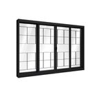 JANELA AÇO PRETA 100x200 COM GRADE