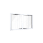 JANELA ALUMÍNIO BRANCA 100x100 COM GRADE