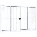 JANELA ALUMÍNIO BRANCA 100x150 COM GRADE