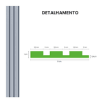 PAINEL RIPADO LAMINADO 10CM X 10MT AZUL - LINHA PLAY