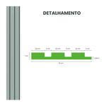 PAINEL RIPADO LAMINADO VERDE 10CM X 10MT - LINHA PLAY