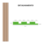 PAINEL RIPADO LAMINADO CREME 10CM X 10MT - LINHA PLAY