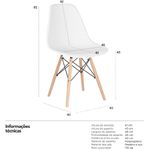 CADEIRA EAMES PP BRANCA DSW-M