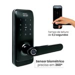 FECHADURA DIGITAL SMART LOCK SL205 PRETO
