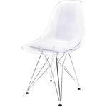 CADEIRA EAMES TRANSPARENTE EIFEL CROMADA