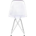 CADEIRA EAMES TRANSPARENTE EIFEL CROMADA