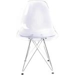 CADEIRA EAMES TRANSPARENTE EIFEL CROMADA