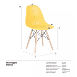 CADEIRA EAMES AMARELO DSW-INJ
