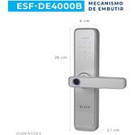 FECHADURA DIGITAL EMBUTIR WI-FI COM BIOMETRIA ESF-DE4000B